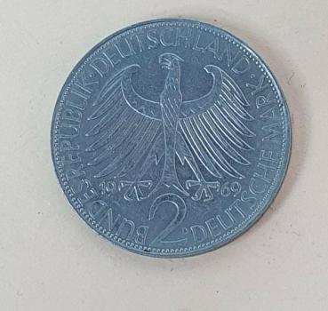 2 DM 1969 D  -Max Planck- Bundesrepublik Deutschland
