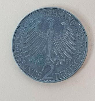 2 DM 1957 G  -Max Planck- Bundesrepublik Deutschland