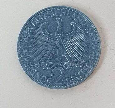 2 DM 1968 G  -Max Planck- Bundesrepublik Deutschland
