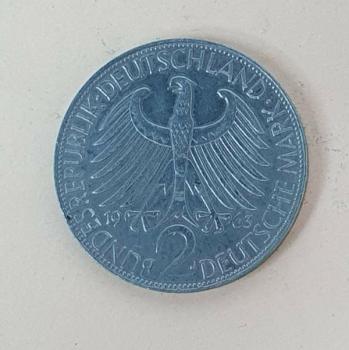 2 DM 1963 J  -Max Planck- Bundesrepublik Deutschland