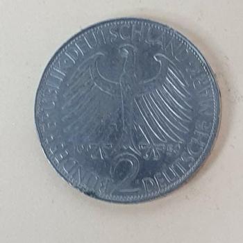 2 DM 1959 F  -Max Planck- Bundesrepublik Deutschland