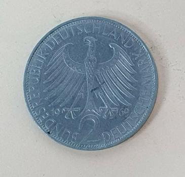 2 DM 1969 F  -Max Planck- Bundesrepublik Deutschland