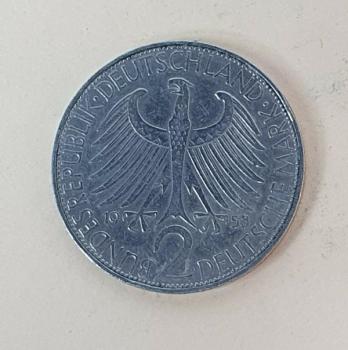 2 DM 1958 F  -Max Planck- Bundesrepublik Deutschland