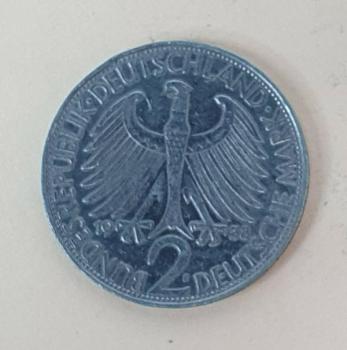 2 DM 1958 D  -Max Planck- Bundesrepublik Deutschland