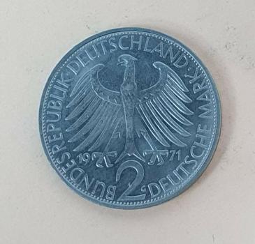 2 DM 1971 G  -Max Planck- Bundesrepublik Deutschland