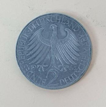 2 DM 1964 J  -Max Planck- Bundesrepublik Deutschland