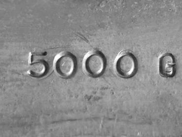 5.000 Gramm Silberbarren HERAEUS, 999 Feinsilber 5 Kilogramm