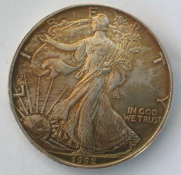 1 oz American Eagle 1992, USA, 999er Silber