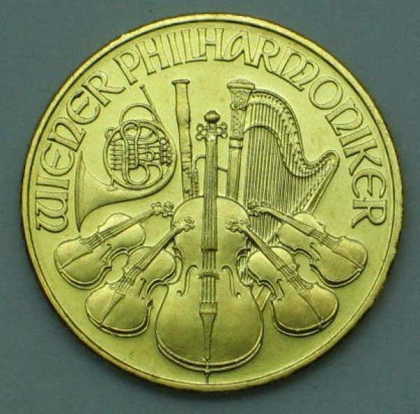 500 Schilling 1989 Österreich (1/4 oz) 999,9 Gold "Wiener Philharmoniker"