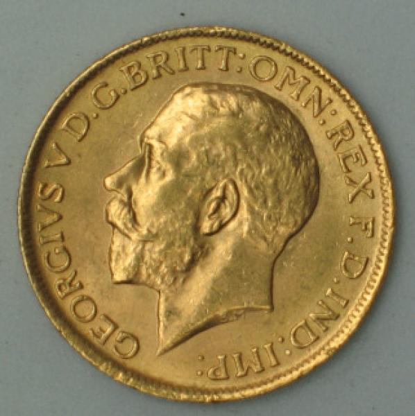 Sovereign "Georg V" 1913, Großbritannien, 916,7 Gold, London