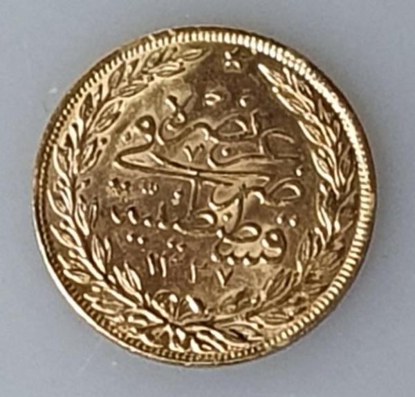 100 Kurush Sultan Mehmet V Osmanisches Reich 1909