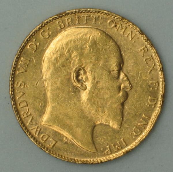 Sovereign "Edward VII" 1906, Großbritannien, 916,7 Gold, Perth