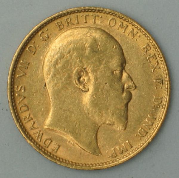 Sovereign "Edward VII" 1905, Großbritannien, 916,7 Gold, London