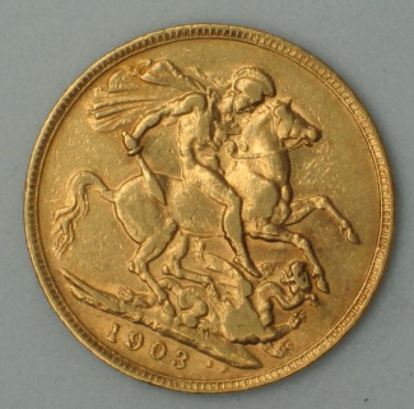 Sovereign "Edward VII" 1903, Großbritannien, 916,7 Gold, London