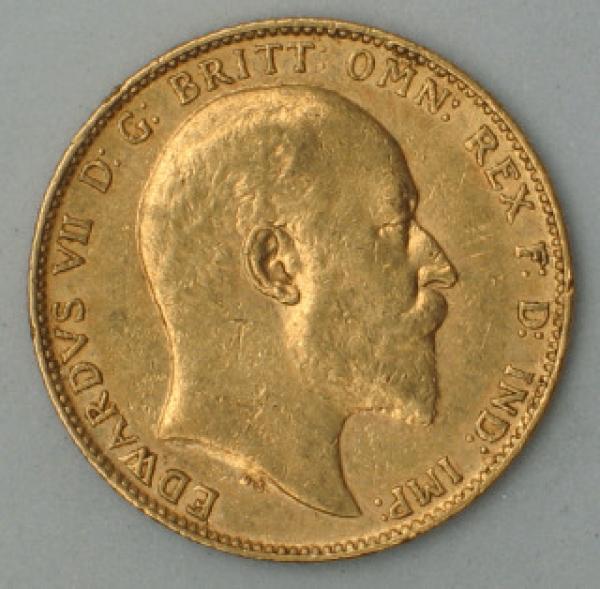 Sovereign "Edward VII" 1902, Großbritannien, 916,7 Gold, London