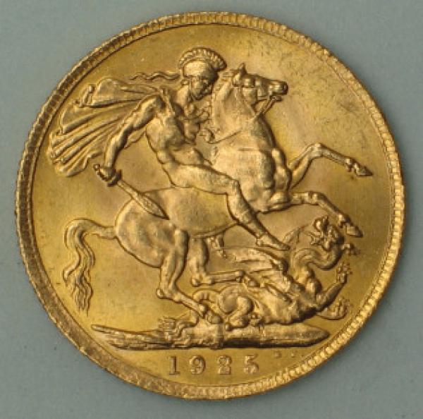 Sovereign "Georg V" 1925, Großbritannien, 916,7 Gold, SA South Africa