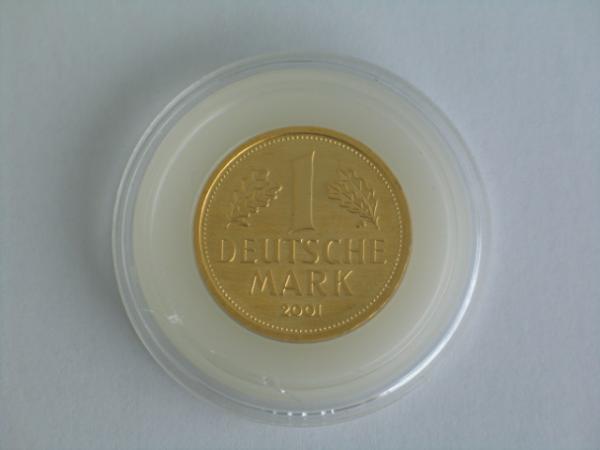 1 DM Gold 2001 "F" aus Feingold 999,9