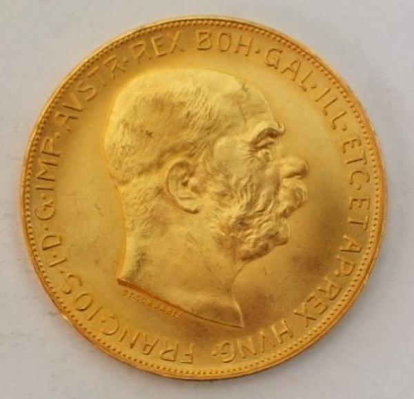 100 Kronen 1915 Österreich "Kaiser Franz-Josef I", 900er Gold
