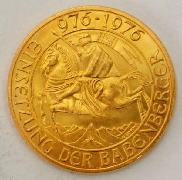 1000 Schilling "Einsetzung der Babenberger" 1976, 900er Gold