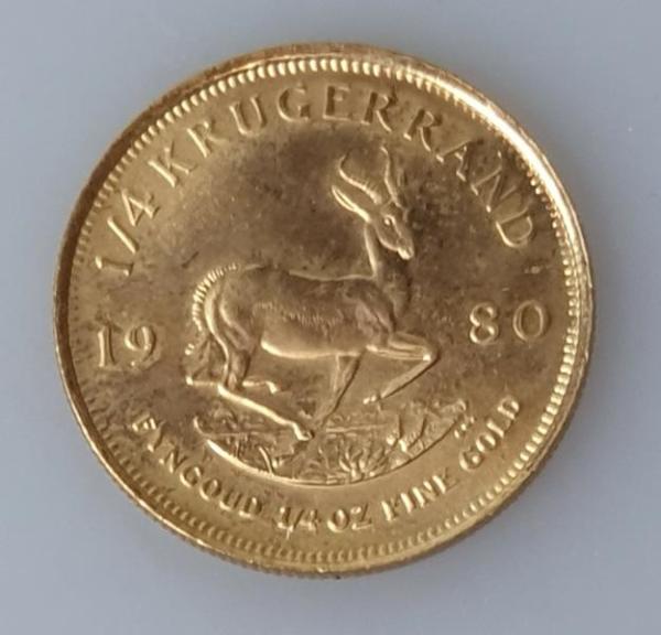 Krügerrand 1/4 oz (Unze) 1980, Anlagemünze