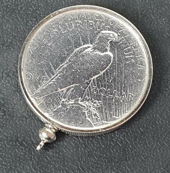Münzanhänger: Peace Dollar 1 $ US Dollar, USA, 1922 D, Silbermünze 900er
