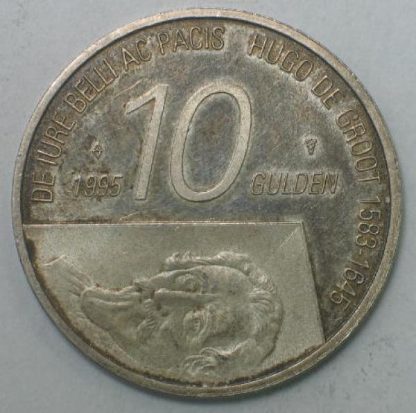 10 Gulden -350. Todestag von Hugo Grotius-, 1995, Niederlande