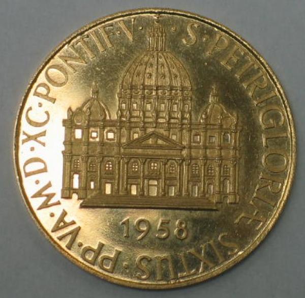 Medaille "Papst Pius XII" aus 900er Gold