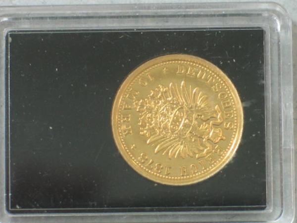 Goldmedaille 10 Mark "Wilhelm Deutscher Kaiser-König von Preussen" aus 585er Gold in OVP
