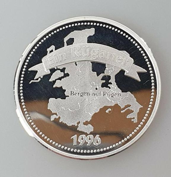 Silbermedaille Insel Rügen aus 999 Silber, Gewicht: 15,0g