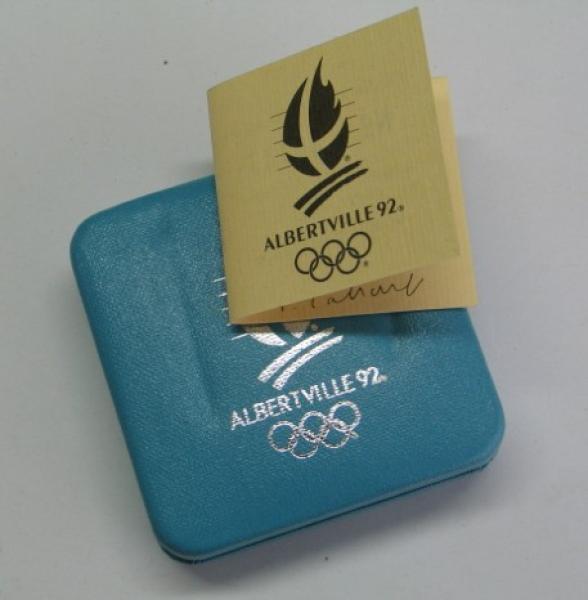 100 Francs 1990 XVI. Olympische Winterspiele, Albertville 1992 - Bob, Frankreich, Silber 900