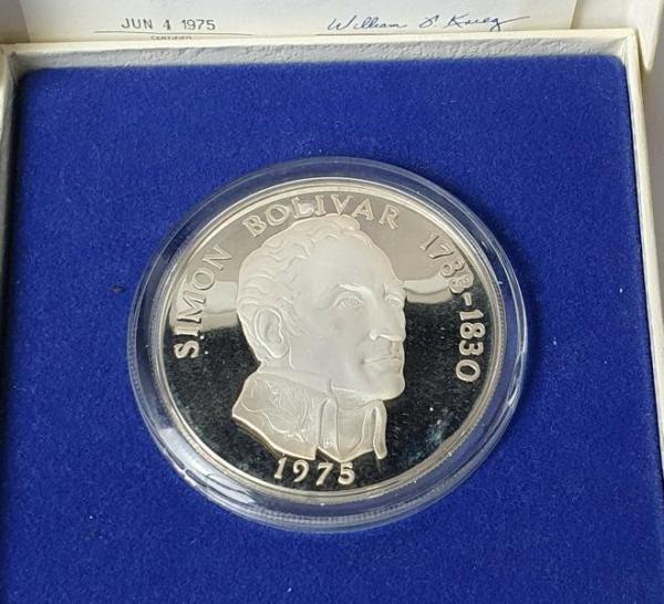 20 Balboas "Simon Bolivar aus 925er Silber in OVP