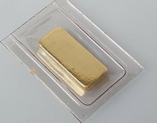 Historischer 10 Gramm Stanzbarren Goldbarren Degussa 999,9 Feingold