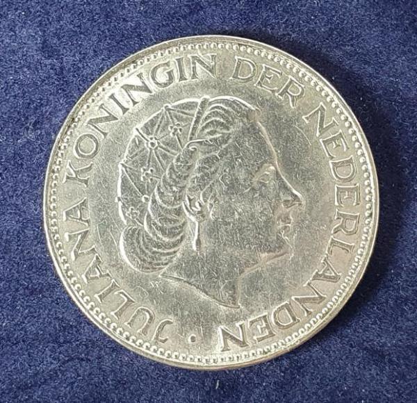 2 1/2 Gulden 1961, Königin Juliana, Niederlande, Silber 720