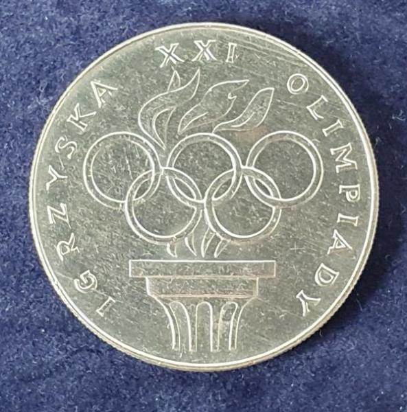 200 Sloty Polen 1976, XXI Olympiade Montreal aus 625er Silber