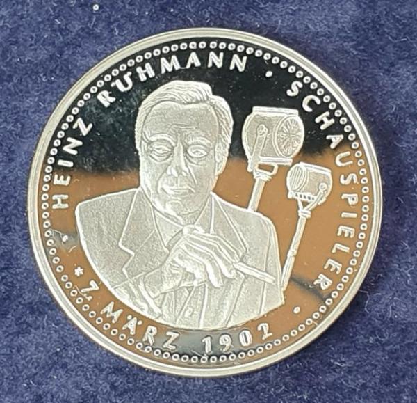 Silbermedaille -Heinz Rühmann- 999,9 Feinsilber, Gewicht: 15,0g