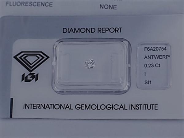 Diamant im Brillantschliff 0.23 ct mit IGI Report