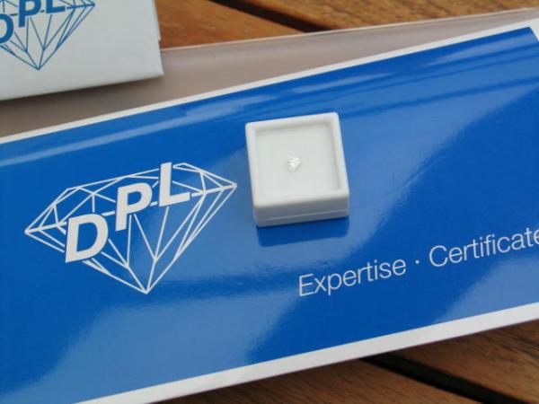 Diamant im Brillantschliff. 0.36 ct / P1 Farbe: H, Schliff: F/ G/ VG incl. DPL Report Idar-Oberstein