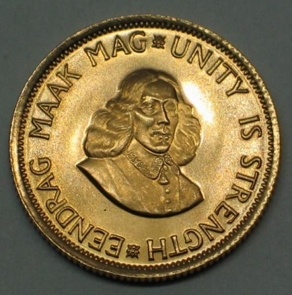 2 Rand 1978, Südafrika, 916,7 Gold