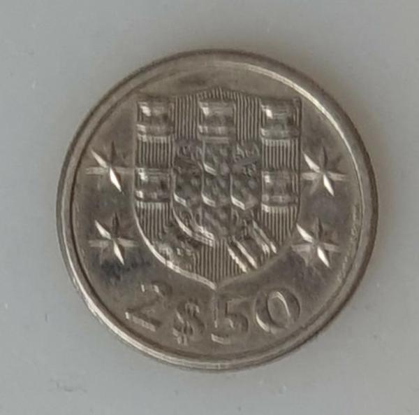 2.50 Escudos, Portugal, Kursmuenze aus dem Jahr 1963