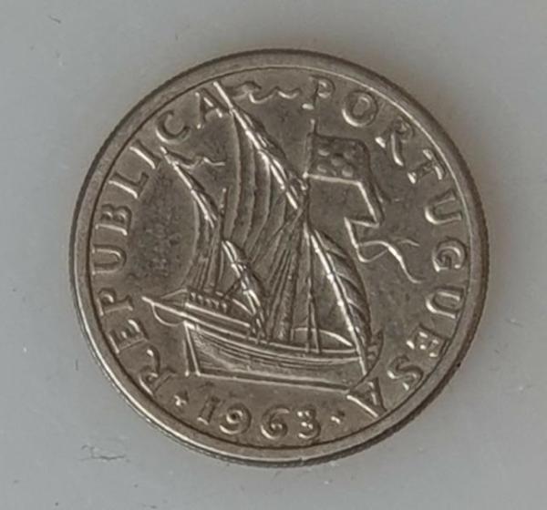 2.50 Escudos, Portugal, Kursmuenze aus dem Jahr 1963