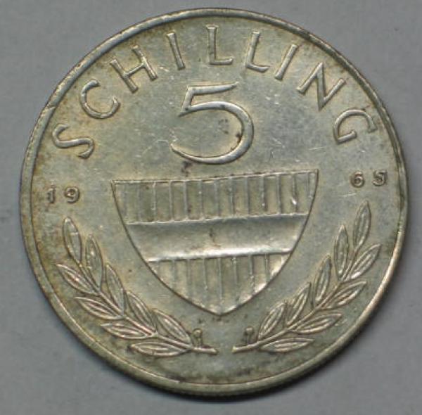 5 Schilling 1960-1968, Österreich - Silber 640