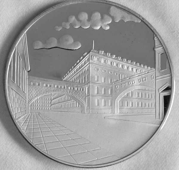 Medaille aus 925er Silber "Deutsche Bank" "25 Jahre Mitarbeit"