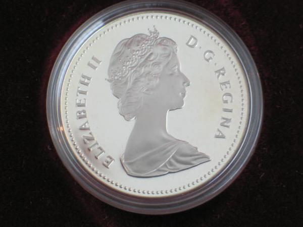Elizabeth II 1 Dollar Canada "Bison Schädel" 500er Silbermünze in Originaletui
