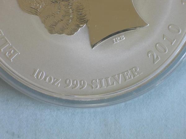 10 oz 999 Silver 2010 "Year of the Tiger" Lunar II, Elizabeth II Australia 10 Dollars