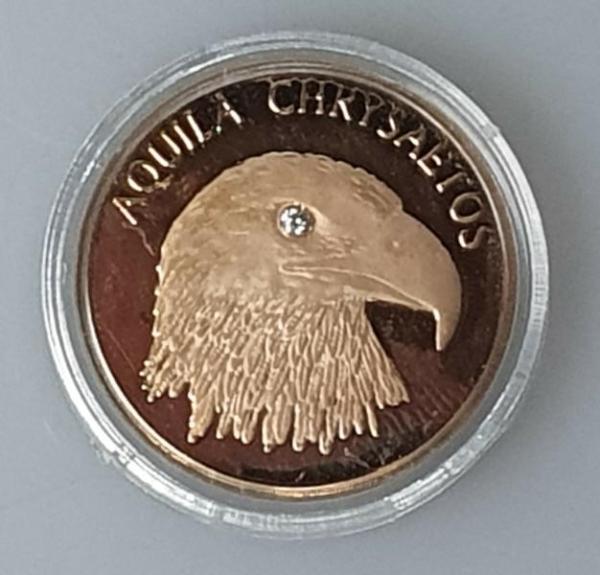 Goldmünze Türkei 50.000.000 Lira Aquila Chrysaetos mit Diamant 2001