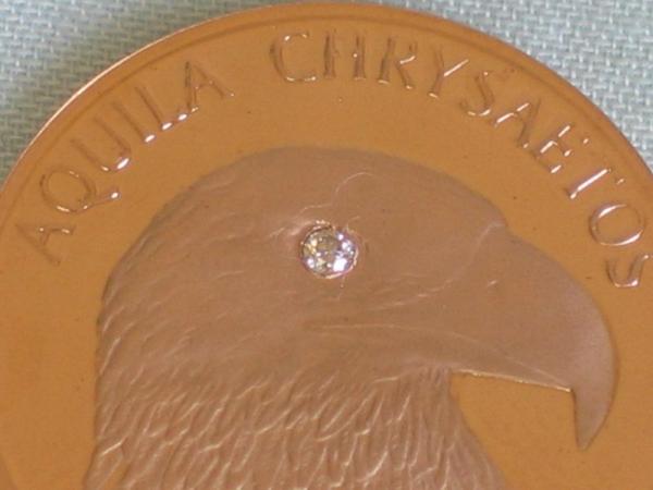 Goldmünze Türkei 50.000.000 Lira Aquila Chrysaetos mit Diamant 2001