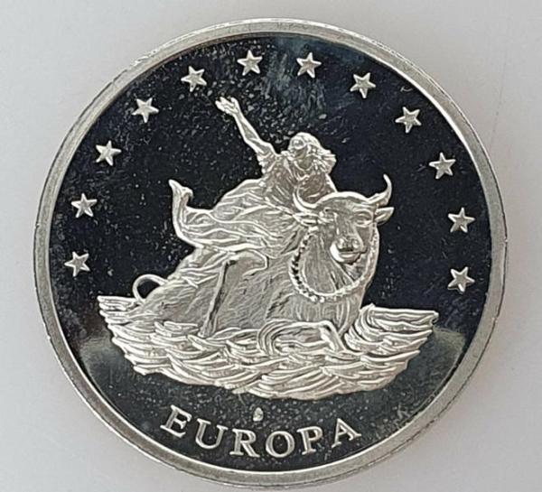 10 EUR Gedenkmünze 1997 "Europa auf dem Stier" Deutschland aus Neusilber