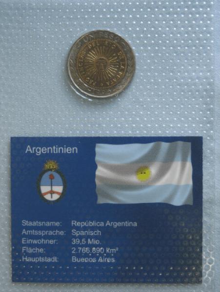 1 Peso aus Argentinien 1994-1996 im Blister