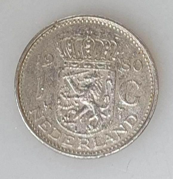 1 Gulden - Juliana, Niederlande, Kursmünze aus dem Jahr 1980