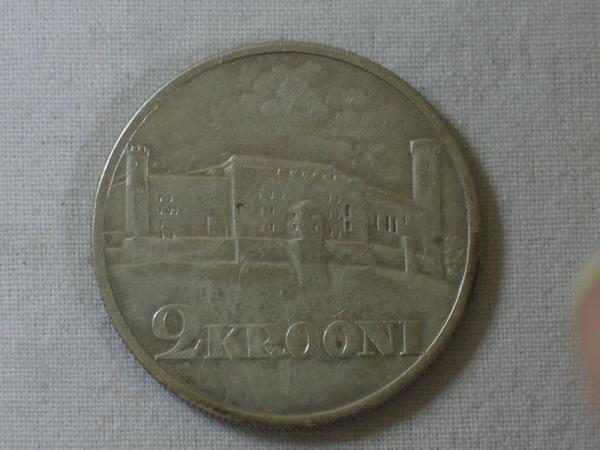 2 Krooni, Estland, 500er Silbermünze aus dem Jahr 1930